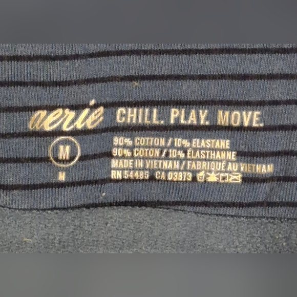 Aerie Blue Fitted Sleeveless Crop Top - Picture 3 of 4